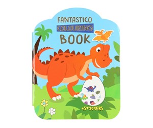 Kreative leker - Wins Holland Fantastico Coloring and Sticker Book - Dinosaur - B260-dino