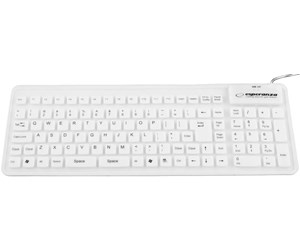 Tastatur - Esperanza USB SILICONE KEYBOARD FOR COMPUTERS AND TABLETS EK126W WHITE - Tastatur - Hvit - EK126W