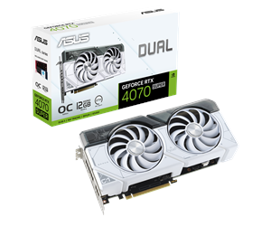 Grafikkort - ASUS GeForce RTX 4070 SUPER DUAL OC White - 12GB GDDR6X RAM - Grafikkort - 90YV0K84-M0NA00