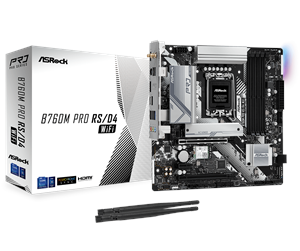 Hovedkort - ASRock B760 PRO RS/D4 WIFI Hovedkort - Intel B760 - Intel LGA1700 socket - DDR4 RAM - ATX - 90-MXBMY0-A0UAYZ