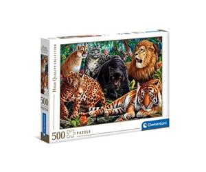 Puslespill - Clementoni Puzzle Wild Cats 500pcs. Gulv - 35126