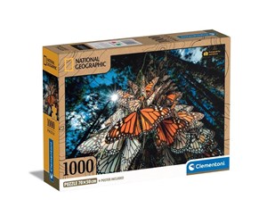 Puslespill - Clementoni Jigsaw Puzzle National Geographics - Butterfly 1000 pcs. Gulv - 39732