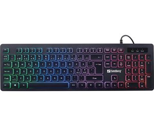 Tastatur - Sandberg Stealth Gamer - Gamingtastatur - Nordisk - Svart - 640-32