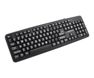 Tastatur - Esperanza USB KEYBOARD WITH CAPITAL LETTERS FLORIDA - Tastatur - Svart - EK129