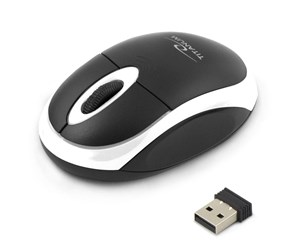 Mus - Esperanza TITANUM WIRELESS OPTICAL MOUSE 2.4GHz 3D USB VULTURE WHITE - Ergonomisk mus - Optisk - 3 knapper - Svart - TM116W