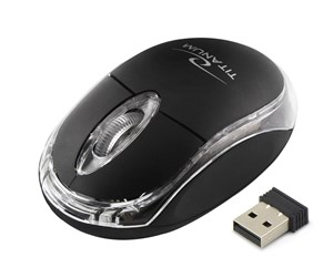 Mus - Esperanza TITANUM WIRELESS OPTICAL MOUSE 2.4GHz 3D USB CONDOR BLACK - Ergonomisk mus - Optisk - 3 knapper - Svart - TM120K