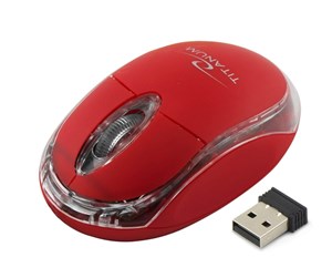 Mus - Esperanza TITANUM WIRELESS OPTICAL MOUSE 2.4GHz 3D USB CONDOR RED - 3D mus - Optisk - 3 knapper - Rød - TM120R