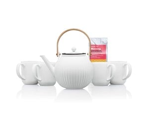 Kjøkkentilbehør - BODUM DOURO Teapot 1.5l 4 porcelain mugs - K11920-03