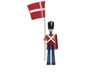 Dekorasjon - Kay Bojesen Standard-bearer with textile flag 22 cm - 39482