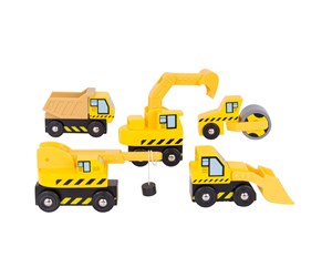 Treleker - Bigjigs Wooden Work Vehicles 5pcs. - BJT065