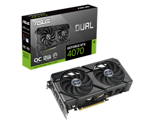 Grafikkort - ASUS GeForce RTX 4070 DUAL EVO OC - 12GB GDDR6X RAM - Grafikkort - 90YV0J15-M0NA00