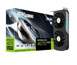 Grafikkort - ZOTAC GeForce RTX 4070 SUPER Twin Edge OC - 12GB GDDR6X RAM - Grafikkort - ZT-D40720H-10M