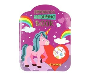 Kreative leker - Wins Holland Fantastico Coloring and Sticker Book - Unicorn - B260-eenhoorn