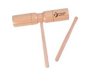 Treleker - Classic World Wooden Tone Block with Handle and Stick - 40505