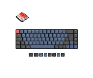 Tastatur - Keychron K7 Pro QMK/VIA RGB Wireless - Gateron Low Profile Red Hot Swap - Gamingtastatur - Uten numpad - Nordisk - Svart - K7P-H1