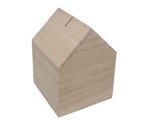 Treleker - Playwood Piggy Bank House Paulownia Wood - sl228c