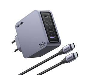 Mobil - Adaptere og ladere - UGREEN Nexode Pro 160W 4-Port GaN Fast Charger with 240W USB-C Cable - 25877