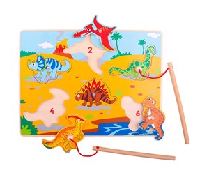 Babyleker - Bigjigs Magnetic Fishing Game Dino's - BJ920