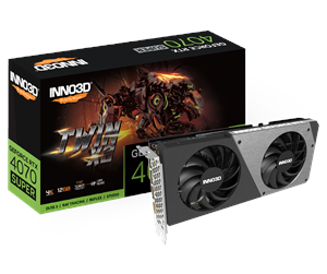 Grafikkort - Inno3D GeForce RTX 4070 SUPER Twin X2 - 12GB GDDR6X RAM - Grafikkort - N407S2-126X-186162N