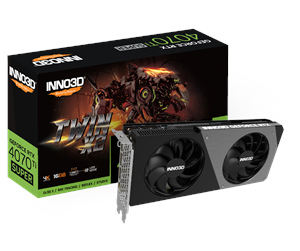 Grafikkort - Inno3D GeForce RTX 4070 Ti SUPER Twin X2 - 16GB GDDR6X RAM - Grafikkort - N407TS2-166X-186156N