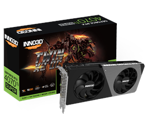 Grafikkort - Inno3D GeForce RTX 4070 Ti SUPER Twin X2 OC - 16GB GDDR6X RAM - Grafikkort - N407TS2-166XX-186156N