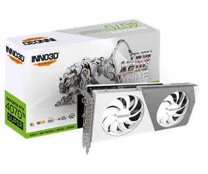 Grafikkort - Inno3D GeForce RTX 4070 Ti SUPER Twin X2 OC White - 16GB GDDR6X RAM - Grafikkort - N407TS2-166XX-186156W