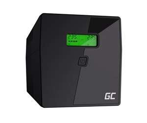 UPS - Green Cell UPS 1000VA / 600W with LCD Display Outputs: 2x Schuko 2x IEC Sockets - UPS03