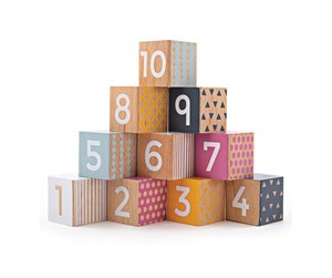 Babyleker - Bigjigs Bigjjigs Wooden Blocks with Numbers 100% FSC - 32004