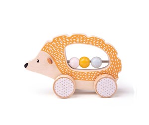 Babyleker - Bigjigs Wooden Push Hedgehog 100% FSC - 32006