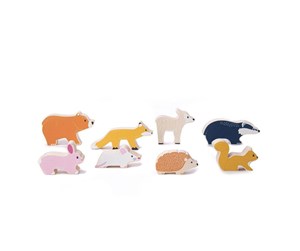 Babyleker - Bigjigs Wooden Play Figures Forest Animals 8dlg. - 32011