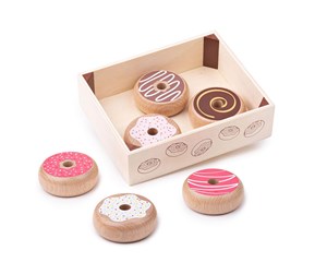 Rollelek - Bigjigs Wooden Box with Donuts - 33001