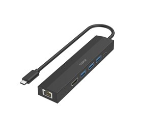 USB-hub - Hama 00200144 interface hub USB-hub - USB 3.1 - 6 porter - Svart - 00200144