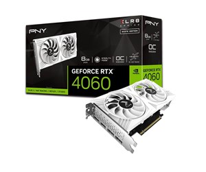 Grafikkort - PNY GeForce RTX 4060 Verto OC White Dual Fan - 8GB GDDR6 RAM - Grafikkort - VCG40608DFWXPB1-O