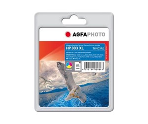 Printertilbehør blekk/toner - Agfa Photo - XL - cyan - compatible - remanufactured - ink cartridge - Blekkpatron Blå - APHP303XLC