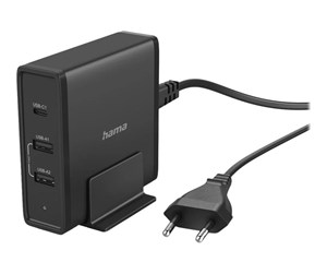 Mobil - Adaptere og ladere - Hama Essential Line power adapter - 5-20V - 2 x USB 24 pin USB-C - 65 Watt - 00200017