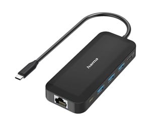 Dokkingstasjon - Hama Essential Line - docking station - USB-C - HDMI - 10Mb LAN - 00300080