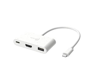 Dokkingstasjon - j5create 3-1in-1 USB-C Multi Dock (with 100W PD) - JCA379EW-N