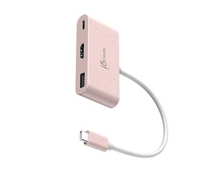 Dokkingstasjon - j5create 3-1in-1 USB-C Multi Dock (with 100W PD) - JCA379ER-N