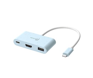 Dokkingstasjon - j5create 3-1in-1 USB-C Multi Dock (with 100W PD) - JCA379EC-N