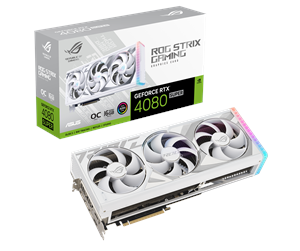 Grafikkort - ASUS GeForce RTX 4080 SUPER ROG STRIX OC White - 16GB GDDR6X RAM - Grafikkort *DEMO* - 90YV0KB2-M0NA00