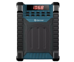 DAB, nettverks- og klokkeradio - DENVER WRB-60 Workradio - FM & Bluetooth - 10 Watt - FM - WRB-60