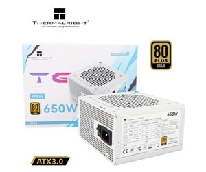 Strømforsyning (PSU) - Thermalright TG S (Non-Modular) Hvit - Strømforsyning (PSU) - 650 Watt - 120 mm - ATX 3.0 - 80 Plus Gold sertifisert - TR-TG 650S-W