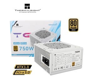 Strømforsyning (PSU) - Thermalright TG S (Non-Modular) Hvit - Strømforsyning (PSU) - 750 Watt - 120 mm - ATX 3.0 - 80 Plus Gold sertifisert - TR-TG 750S-W