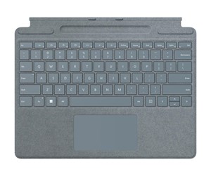 Tastatur - Microsoft Surface Pro Signature Keyboard - keyboard - with touchpad accelerometer Surface Slim Pen 2 storage and charging tray - ice blue - with Slim Pen 2 - Tastatur - Blå - 8X6-00049