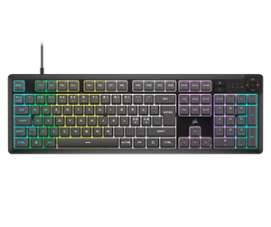 Tastatur - Corsair K55 CORE RGB - Gamingtastatur - Nordisk - Grå - CH-9226D65-ND