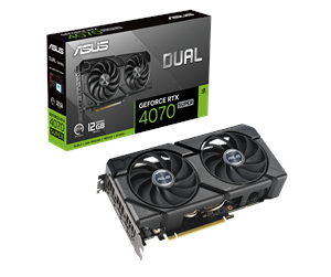 Grafikkort - ASUS GeForce RTX 4070 SUPER DUAL EVO - 12GB GDDR6X RAM - Grafikkort - 90YV0KC1-M0NA00