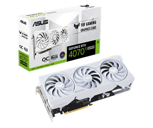 Grafikkort - ASUS GeForce RTX 4070 Ti SUPER TUF White OC - 16GB GDDR6X RAM - Grafikkort - 90YV0KF2-M0NA00