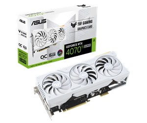 Grafikkort - ASUS GeForce RTX 4070 Ti SUPER TUF BTF White OC - 16GB GDDR6X RAM - Grafikkort - 90YV0KI0-M0NA00