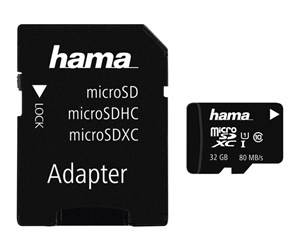 Minnekort - Hama - flash memory card - 32 GB - microSDHC UHS-I - 00124151