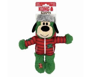 Hund - KONG Holiday Wild Knots Bear Green m/l 25x18X9CM - J634.2302 green